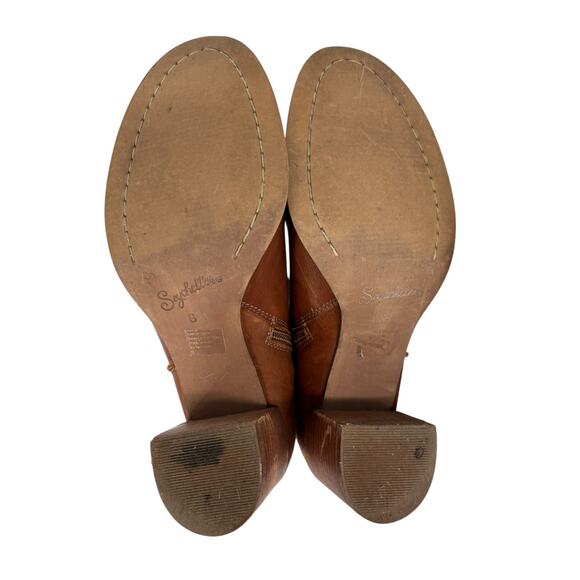 Seychelles Tall Block Heel Boots Western Boho Cognac Southwestern Size 8 - Picture 15 of 16